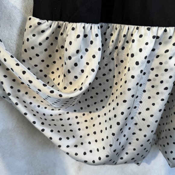 🪩Venera Arapu Girls Black and White Polka Dot Dress - 8y - Picture 3 of 5